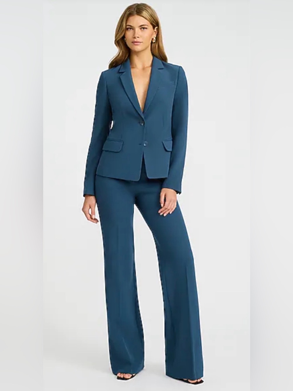 Express Editor Signature Stretch High Waisted Flare Trouser - Picture 10 of 10